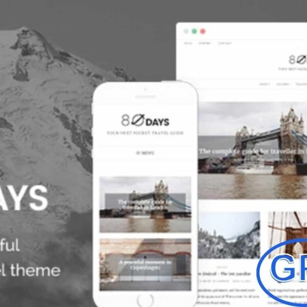 EightyDays by GretaThemes – Stylish Travel & Personal Blog WordPress Theme EightyDays is a clean, modern, and beautifully designed WordPress blog theme crafted for travel bloggers, lifestyle writers, and anyone wanting to share stories in a visually engaging way.