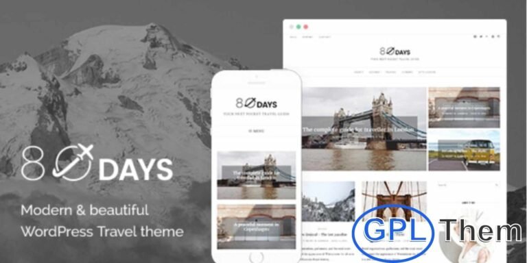 EightyDays by GretaThemes – Stylish Travel & Personal Blog WordPress Theme EightyDays is a clean, modern, and beautifully designed WordPress blog theme crafted for travel bloggers, lifestyle writers, and anyone wanting to share stories in a visually engaging way.