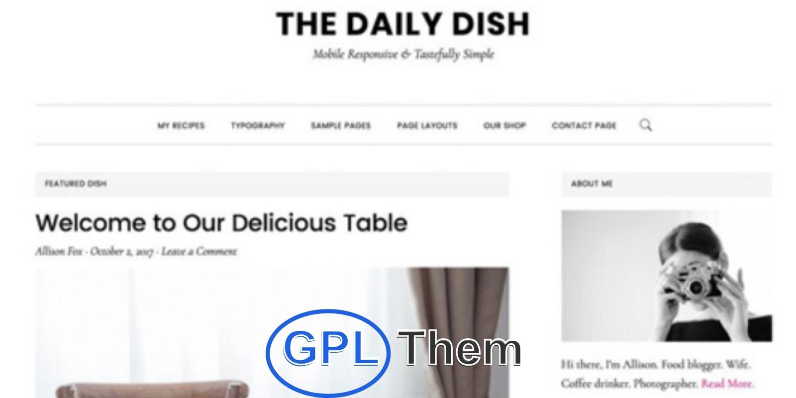 StudioPress – Daily Dish Pro Genesis WordPress Theme Daily Dish Pro by StudioPress – Food Blog & Recipe WordPress Theme Built on Genesis Daily Dish Pro is a clean and elegant WordPress theme from StudioPress, crafted specifically for food bloggers, recipe websites, and lifestyle content creators. Built on the reliable Genesis Framework, this theme serves up your content in a crisp, distraction-free layout that highlights both text and imagery.