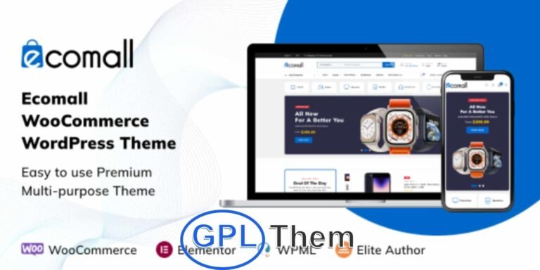 Ecomall – Electronics & Online Store WooCommerce WordPress Theme with Elementor Ecomall is a powerful and modern WooCommerce WordPress theme built for creating high-converting online stores, especially in the electronics, gadgets, and tech niche.