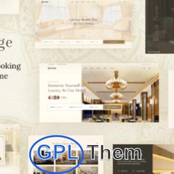 Herittage – Premium Hotel Booking WordPress Theme Herittage is a powerful and complete hotel booking WordPress theme tailored for hospitality businesses. Perfect for hotels, resorts, boutique stays, bed and breakfasts, apartments, and vacation rentals, Herittage offers all the tools you need to manage bookings and showcase your property in style.
