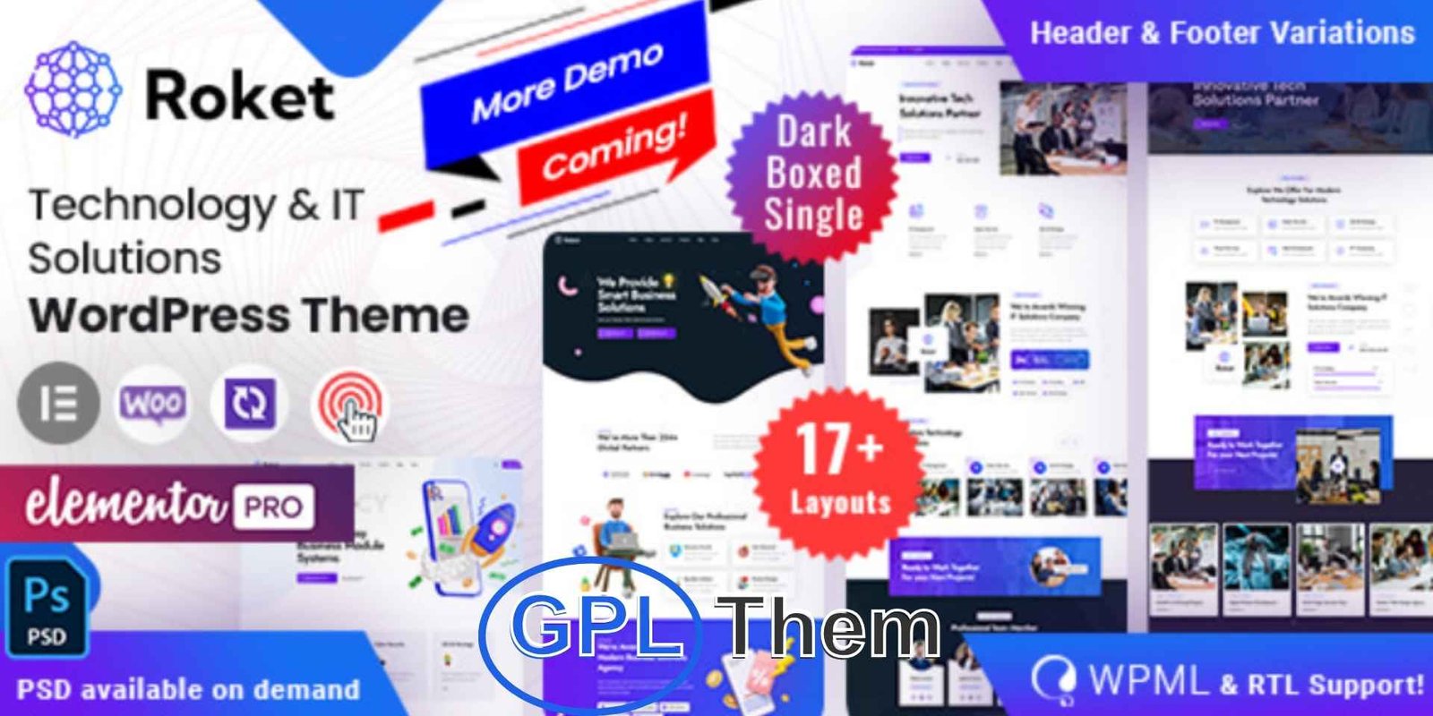 Roket – Technology & IT Solutions Roket – Technology & IT Solutions WordPress Theme Roket is a modern and feature-rich WordPress theme tailored for technology companies, IT solutions providers, software startups, and digital agencies. With a collection of pre-built web elements and layouts, Roket empowers you to launch a professional website with ease—no coding required.