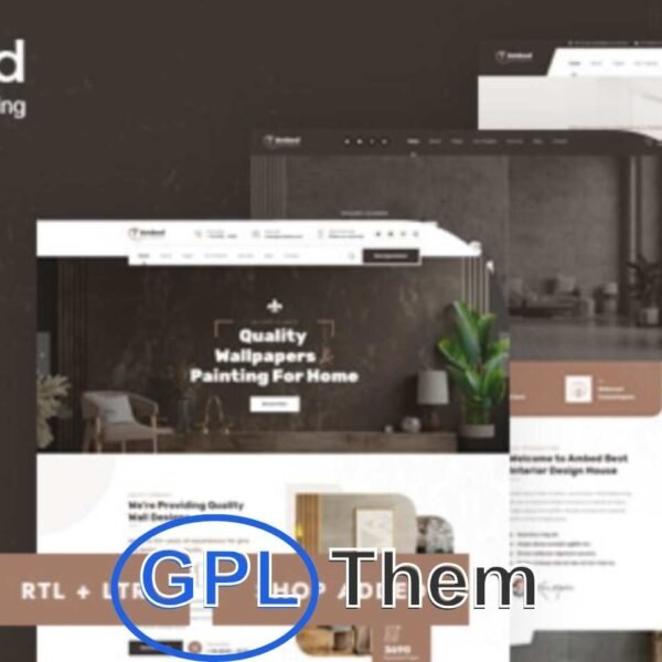 Ambed – Wallpaper & Painting Services WordPress Theme Ambed is a modern, versatile WordPress theme crafted specifically for wallpapering, painting services, and interior decoration businesses.