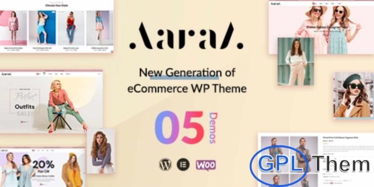 Aaraa – Responsive Fashion & Multipurpose eCommerce WordPress Theme Aaraa is a stylish and modern WooCommerce WordPress theme designed to power all kinds of online stores. Whether you're running a fashion boutique, furniture shop, electronics store, fitness outlet, or a baby products shop, Aaraa delivers the flexibility and elegance needed to create a high-converting eCommerce website.