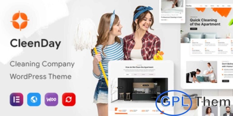 CleenDay – Professional Cleaning Services WordPress Theme CleenDay is a modern and feature-rich WordPress theme tailored for cleaning companies, maid services, and facility management businesses. Built with the powerful WGL Framework and seamlessly integrated with Elementor, CleenDay offers stunning homepage layouts and flexible design options.