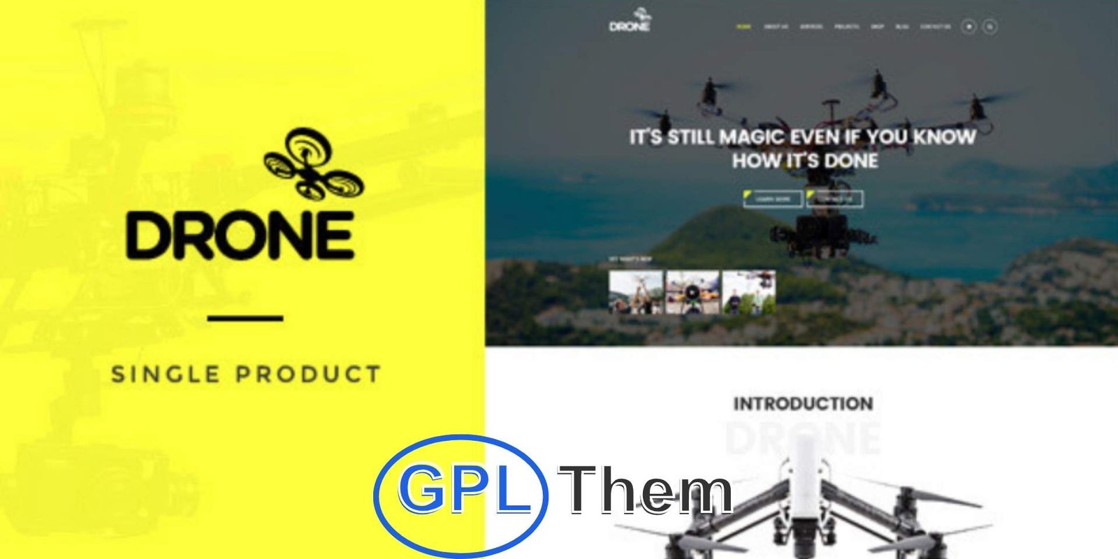 Drone – Single Product WordPress Theme Drone – Single Product WooCommerce WordPress Theme Drone is a premium single product WordPress theme built on the powerful WooCommerce platform, ideal for showcasing and selling a single item or product line.