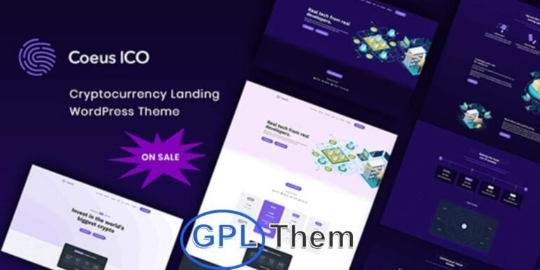Coeus – Cryptocurrency & ICO Landing Page WordPress Theme Coeus is a powerful and flexible WordPress landing page theme designed for cryptocurrency projects, ICO launches, token sales, and blockchain startups. With its modern design and comprehensive feature set, Coeus is perfect for showcasing crypto products, promoting crowd sales, and building hype for new blockchain ventures.