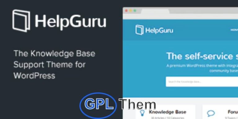 HelpGuru – Self-Service Knowledge Base & Support WordPress Theme HelpGuru is a premium WordPress theme designed to create a professional self-service knowledge base or support center.