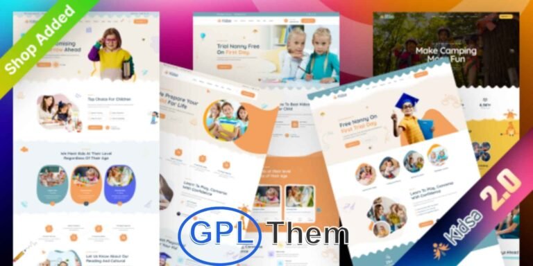 Kidsa – Kindergarten, Preschool & School WordPress Theme Kidsa is a bright, engaging, and child-friendly WordPress theme designed for kindergartens, preschools, daycare centers, and early education institutions.
