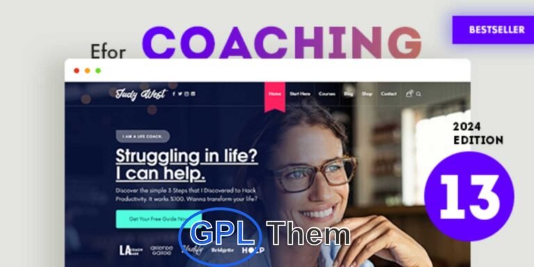 Efor – Coaching & Online Course WordPress Theme for Coaches and Educators Efor is a powerful and modern WordPress theme designed specifically for coaches, mentors, and online course creators. Whether you're a business coach, life coach, fitness expert, or personal development mentor, Efor provides everything you need to grow your coaching brand online.