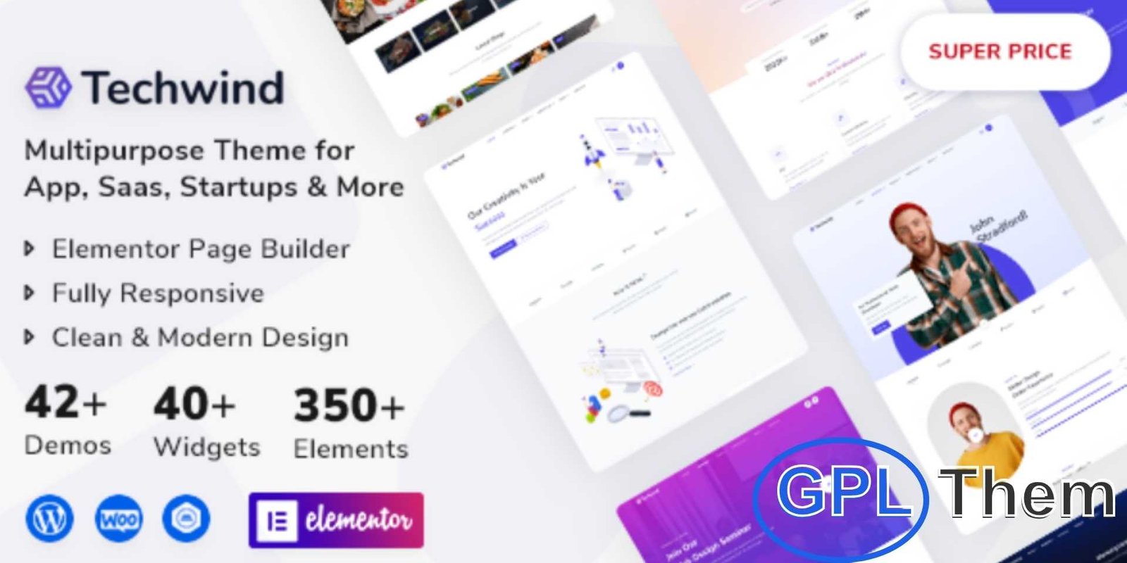 Techwind – Multipurpose Landing Page WordPress Theme Techwind – Multipurpose Landing Page WordPress Theme for SaaS, Apps & Startups Techwind is a sleek and modern WordPress theme designed for SaaS platforms, mobile apps, software startups, and tech businesses. Built with Bootstrap, this multipurpose landing page theme combines creativity with a minimalist, clean design to deliver high-performance websites.