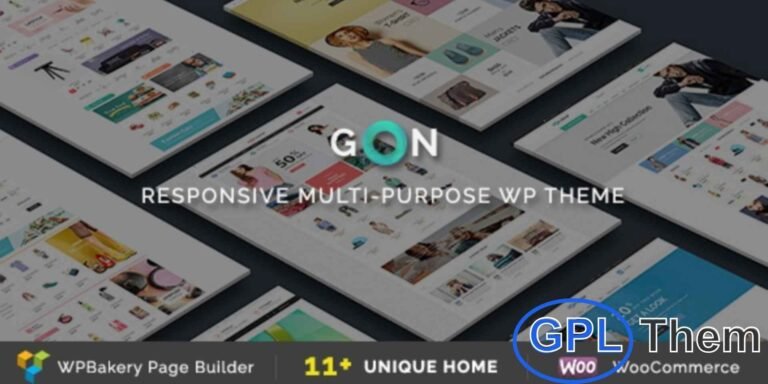 Gon – Responsive Multi-Purpose WooCommerce WordPress Theme Gon is a versatile and fully responsive WordPress theme, perfectly suited for eCommerce websites and beyond. Whether you're building an online store, a corporate site, a news portal, or a creative business website, Gon offers a wide range of layout options and design flexibility to fit your needs.