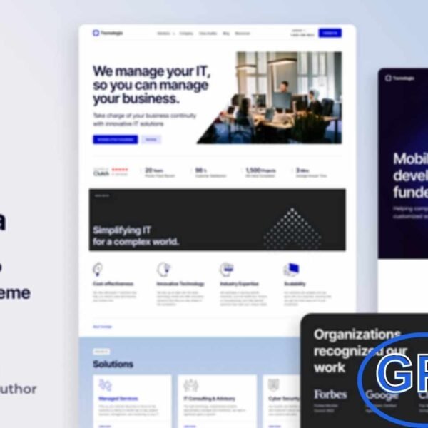 Tecnologia – IT Services & App Development WordPress Theme Tecnologia is a sleek and modern WordPress theme tailored for IT services, app development, and tech startups. Perfect for software companies, tech agencies, app landing pages, and IT support providers, this theme offers professionally designed layouts that highlight your services, products, and expertise.