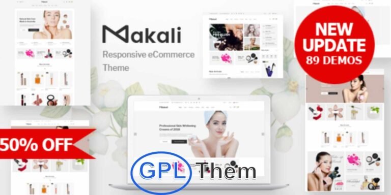 Makali – Cosmetics & Beauty WooCommerce WordPress Theme Makali is a sleek and responsive WooCommerce WordPress theme crafted specifically for cosmetics, skincare, beauty products, and wellness stores. Designed to look stunning across all modern devices—desktops, tablets, and smartphones—Makali offers a clean, well-organized layout with a visually appealing color palette that enhances the shopping experience.