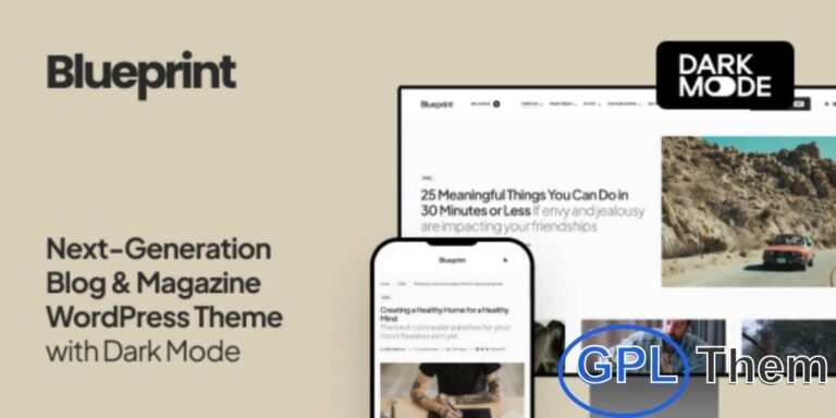 Blueprint – Modern Blog & Magazine WordPress Theme for Publishers Blueprint is a next-generation WordPress theme crafted for bloggers, online magazines, and content publishers. With its clean design, modern layout, and reader-friendly typography, Blueprint is perfect for showcasing articles, news, and editorial content in a professional and engaging way.