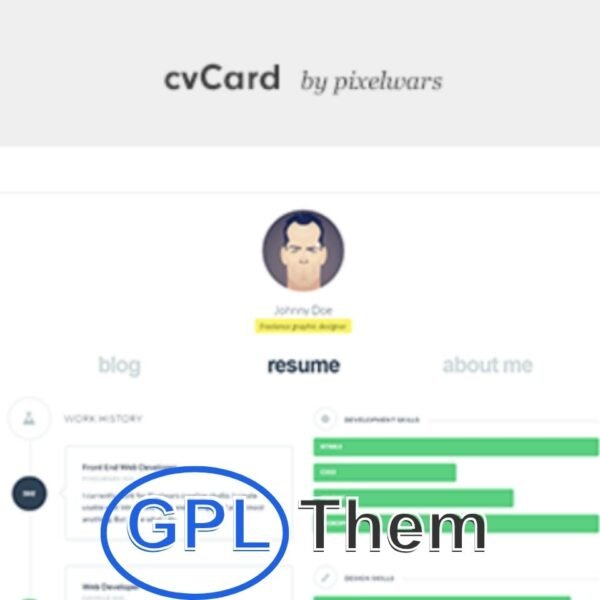 cvCard WP 1.4.5 – Responsive vCard WordPress Theme