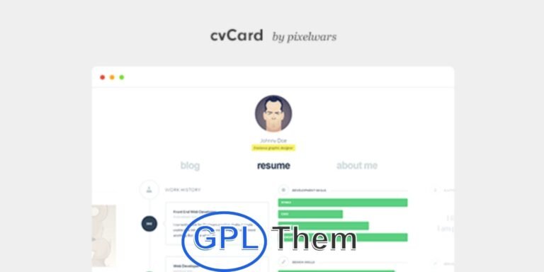 cvCard WP – Responsive vCard WordPress Theme (SEO Optimized) cvCard WP is a sleek and responsive vCard WordPress theme designed to showcase your personal portfolio or resume online with style and professionalism. Built with modern web technologies like HTML5, CSS3, and jQuery, this theme ensures a seamless user experience across all devices and browsers.