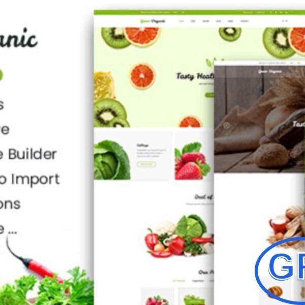 GreenOrganic – Organic Food & Bakery WooCommerce WordPress Theme GreenOrganic is a clean, responsive WooCommerce WordPress theme designed for organic food stores, bakeries, vegetable shops, and natural product retailers. With its elegant and flexible layout, this theme offers a visually appealing online presence that’s ideal for health-conscious brands and eco-friendly businesses.