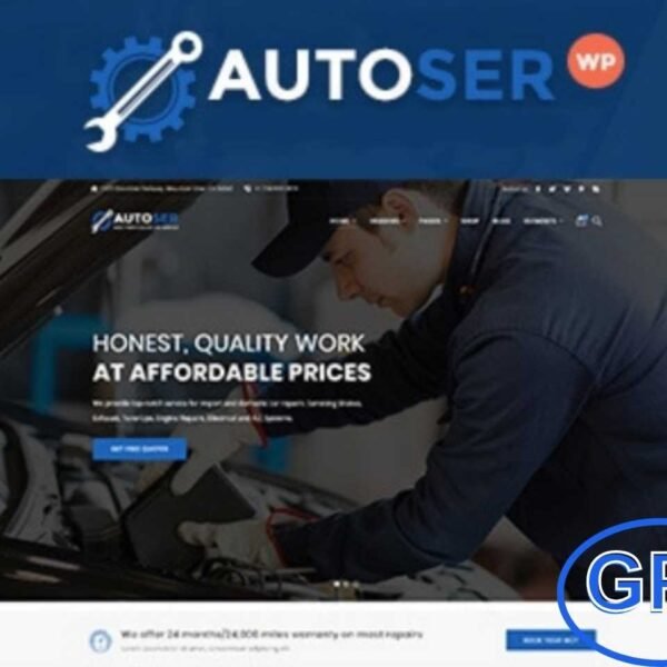 Autoser – Car Repair & Auto Service WordPress Theme Autoser is a modern and professional WordPress theme designed specifically for auto repair shops, car service centers, and mechanic workshops. With its clean layout and user-friendly features, Autoser makes it easy to build a high-quality, responsive website that attracts and engages customers.