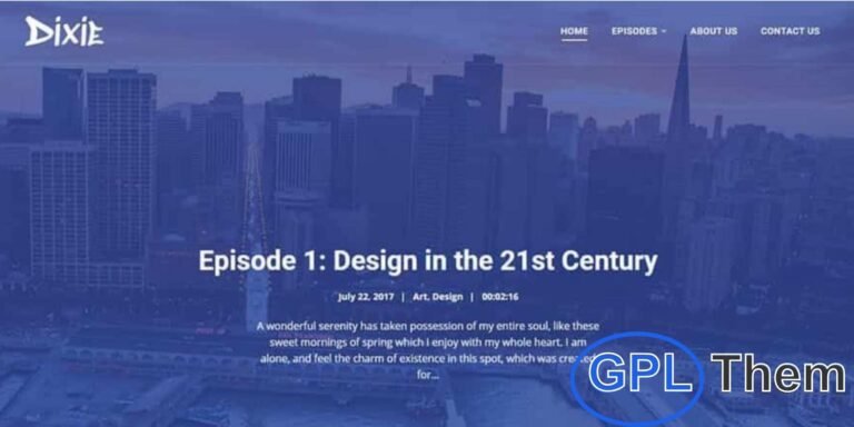 Dixie – Podcast WordPress Theme by SecondLine Themes Dixie is a modern and highly customizable WordPress podcast theme developed by SecondLine Themes, designed specifically for individual podcasters and podcasting professionals. Whether you’re just starting out or growing a loyal listener base, Dixie provides everything you need to launch a polished, user-friendly podcast website.