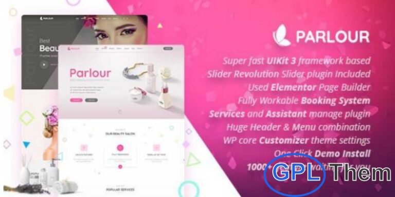 Parlour – Beauty Salon & Spa WordPress Theme Parlour is a modern and purpose-built WordPress theme designed for beauty salons, spas, massage centers, parlors, and cosmetic clinics. With its elegant design and salon-specific features, Parlour makes it easy to create a professional website that showcases your services and attracts new clients.