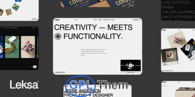 Leksa – Creative Portfolio & Showcase WordPress Theme Leksa is a modern and visually striking WordPress theme designed for creatives, agencies, freelancers, and designers who want to showcase their work with impact. Built with Elementor and fully compatible with WooCommerce, Leksa offers a smooth user experience with AJAX page transitions, GSAP animations, and parallax scroll effects that bring your portfolio to life.