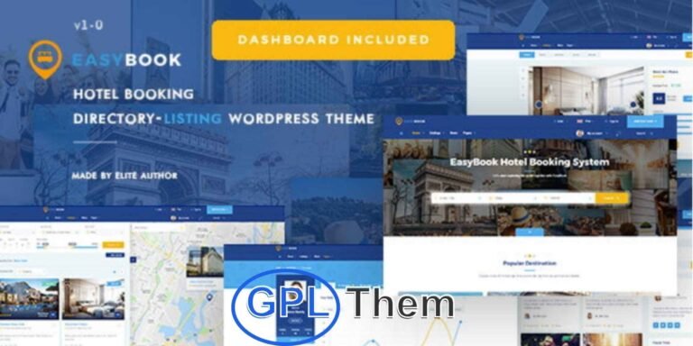 EasyBook – Directory & Listing WordPress Theme for Booking & Local Listings EasyBook is a clean and modern WordPress theme designed for building powerful directory and listing websites. Perfect for hotel bookings, local business directories, travel guides, and global listing platforms, EasyBook makes it easy to create, manage, and monetize your directory site.