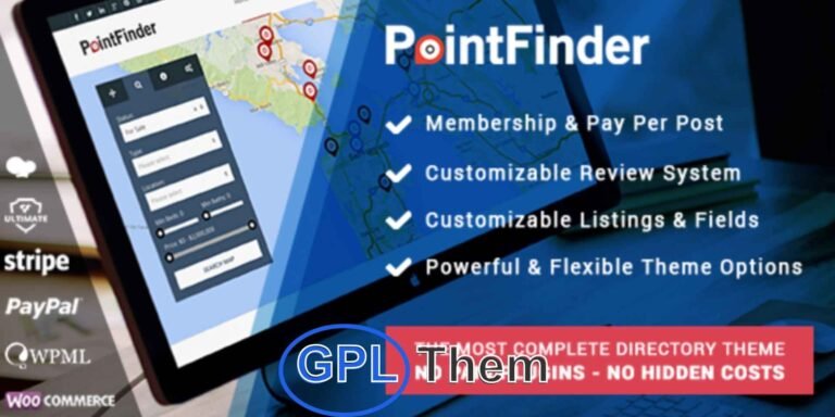 Point Finder – Directory & Listing WordPress Theme Point Finder is a powerful and flexible WordPress theme designed for creating advanced directory and listing websites with ease. Whether you're building a real estate directory, local business listing, service provider hub, or classified ads site, Point Finder gives you complete control through its customizable fields and advanced search functionality.