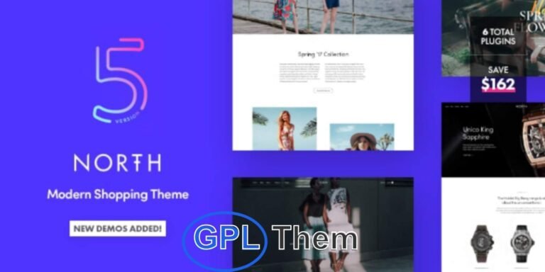 North – Responsive WooCommerce WordPress Theme for Modern Online Stores North is a sleek and modern WooCommerce WordPress theme designed to deliver a seamless shopping experience and boost conversions. Featuring a clean design, multiple product listing styles, advanced filters, and AJAX loading, North helps you build a high-performance eCommerce website with ease.