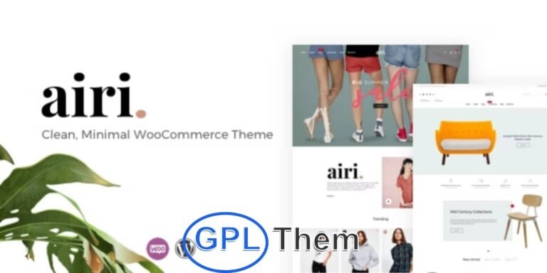 Airi – Clean & Minimal WooCommerce WordPress Theme Airi is a modern, minimal WooCommerce WordPress theme designed for online stores, creative professionals, and agencies seeking clean aesthetics with powerful flexibility. Featuring 20 unique demo layouts and modular design elements, Airi gives you complete creative control to mix and match components across any variation—no coding required.