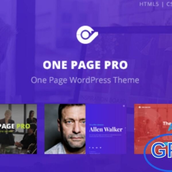 One Page Pro – Multi-Purpose One Page WordPress Theme for Business, Portfolio & CV One Page Pro is a clean, versatile OnePage WordPress theme designed for a wide range of uses including corporate websites, financial services, creative agencies, freelancers, designers, and CV or resume sites. Built with flexibility and performance in mind, this theme delivers a sleek, professional look for any single-page site.