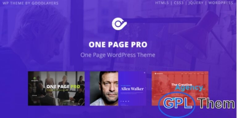 One Page Pro – Multi-Purpose One Page WordPress Theme for Business, Portfolio & CV One Page Pro is a clean, versatile OnePage WordPress theme designed for a wide range of uses including corporate websites, financial services, creative agencies, freelancers, designers, and CV or resume sites. Built with flexibility and performance in mind, this theme delivers a sleek, professional look for any single-page site.