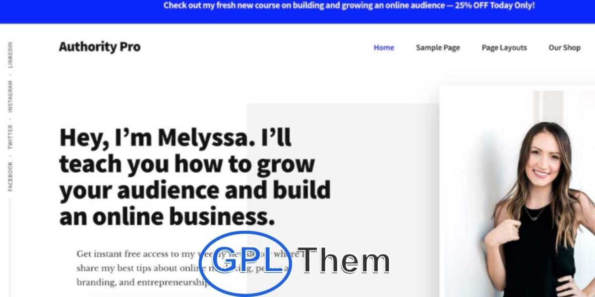 Authority Pro – Genesis WordPress Theme by StudioPress Authority Pro is a premium Genesis-powered WordPress theme designed to showcase your expertise, build credibility, and grow your audience. Whether you're an established professional or just beginning your personal brand journey, this theme helps position you as an authority in your niche.