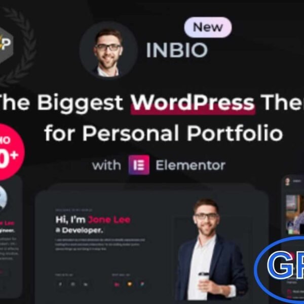 InBio – Creative Personal Portfolio & CV WordPress Theme InBio is a modern and dynamic WordPress theme crafted for personal portfolios, CVs, freelancers, creatives, and professionals looking to build a standout online presence. Designed with style and functionality in mind, InBio allows you to present your skills, experience, and personal brand in a visually compelling and professional way.