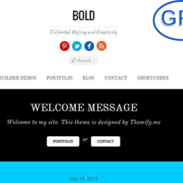 Bold – Fullwidth Blog & Portfolio WordPress Theme by Themify Bold by Themify is a visually striking WordPress theme designed for bloggers, creatives, and portfolio websites. Featuring a modern fullwidth layout, Bold lets you showcase a variety of media formats—including images, videos, galleries, sliders, and maps—with maximum impact.