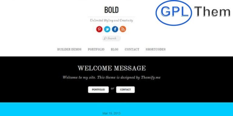 Bold – Fullwidth Blog & Portfolio WordPress Theme by Themify Bold by Themify is a visually striking WordPress theme designed for bloggers, creatives, and portfolio websites. Featuring a modern fullwidth layout, Bold lets you showcase a variety of media formats—including images, videos, galleries, sliders, and maps—with maximum impact.