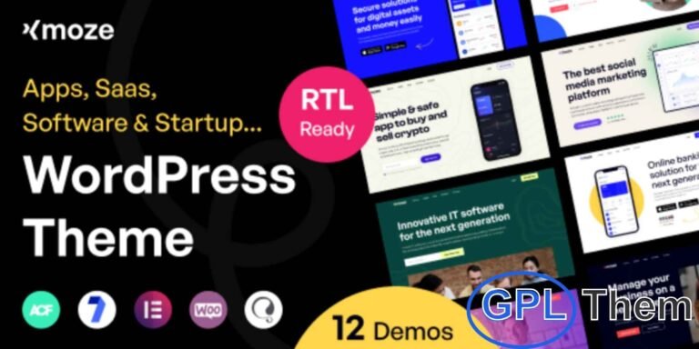 Xmoze – SaaS, Startup & App Landing WordPress Theme Xmoze is a sleek and modern WordPress theme designed for SaaS startups, software companies, mobile app showcases, digital agencies, IT solutions, and web applications. Built for high performance and a smooth user experience, Xmoze helps you create a professional online presence to promote your product or service effectively.