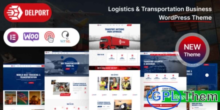 Delport – Logistics, Cargo & Transportation WordPress Theme with RTL Support Delport is a modern, high-performance WordPress theme built for logistics companies, transportation services, cargo movers, delivery firms, and freight businesses. Designed specifically for the transport industry, Delport offers powerful features and a sleek layout that makes it easy to build a professional website that drives results.