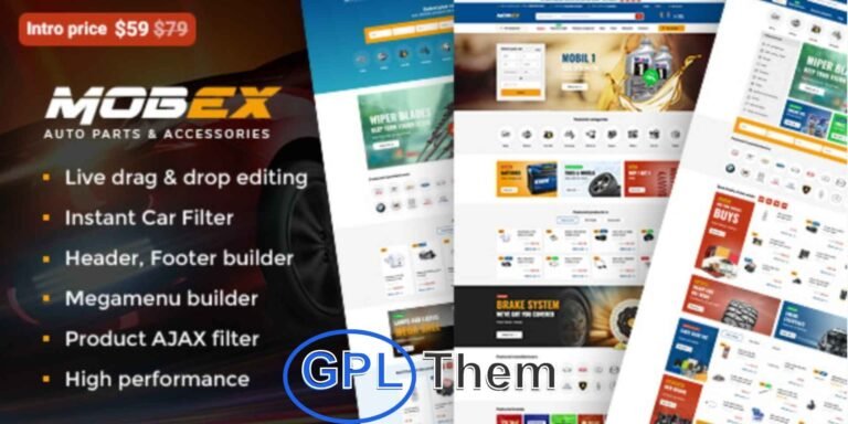 Mobex – Auto Parts WooCommerce WordPress Theme Mobex is a high-performance Auto Parts WordPress theme built specifically for automotive stores, car accessories retailers, and vehicle service providers.