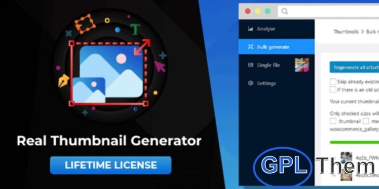 Real Thumbnail Generator – WordPress Plugin Real Thumbnail Generator lets you efficiently regenerate WordPress thumbnails for single or multiple images in bulk. With customizable upload structures and chunked regeneration, thumbnail processing can be up to 33% faster than other plugins.