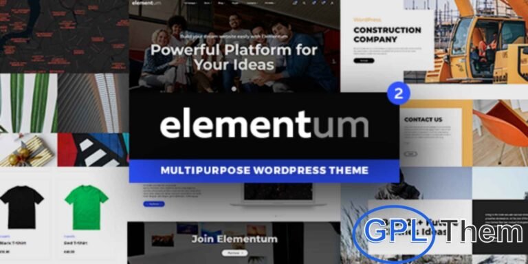 Elementum – Multipurpose High-Performance WordPress Theme Elementum is a versatile WordPress theme designed for real-world projects, offering exceptional functionality for eCommerce and business websites. Ideal for corporate sites, online stores, blogs, news portals, restaurants, hotels, and creative projects, it adapts to any niche.