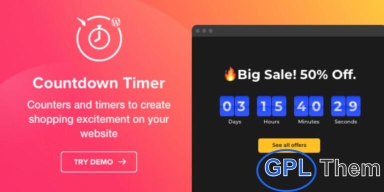 Countdown Timer – WordPress Countdown Timer Plugin Boost sales and engagement with the Countdown Timer WordPress plugin by Elfsight. This powerful tool helps you create eye-catching timers that build urgency and encourage faster customer decisions. By displaying limited-time offers, flash sales, or product launches, you can increase conversions and drive more revenue.