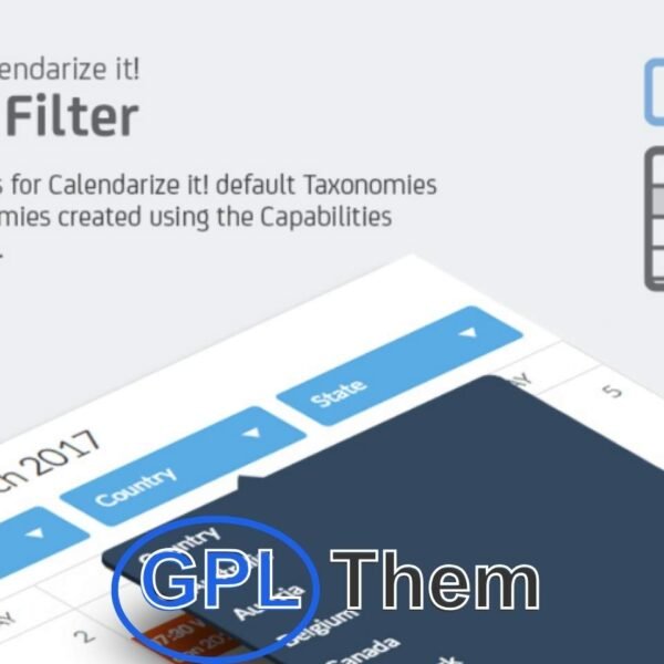 Taxonomy Filter Add-On for Calendarize It! – WordPress Plugin The Taxonomy Filter add-on for Calendarize It! enables you to add drop-down filters for default or custom taxonomies on your WordPress site. By default, Calendarize It! includes three built-in taxonomies: “Calendar,” “Organizers,” and “Venues.”