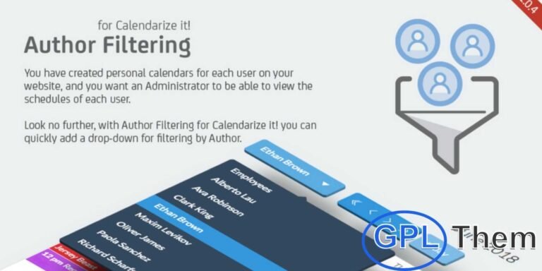 Author Filtering for Calendarize it! The Author Filtering add-on for Calendarize it! allows you to easily create personal calendars for each user on your WordPress website. This feature makes it simple to filter events based on the event author, providing a more personalized experience for your visitors.