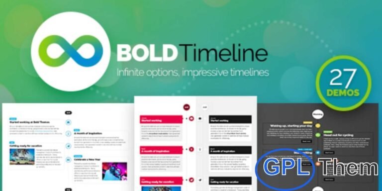 Bold Timeline – WordPress Timeline Plugin Bold Timeline is a premium WordPress plugin from CodeCanyon that lets you create beautiful and responsive timelines with ease. Perfect for showcasing company history, project milestones, step-by-step guides, or personal stories, this plugin makes your content visually engaging.