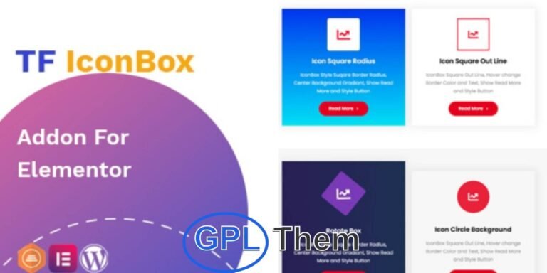 TF IconBox Addon for Elementor – WordPress Plugin TF IconBox Addon for Elementor lets you create stunning content boxes with icons, hover effects, and modern layouts. Choose from a variety of pre-designed box styles or customize your own to perfectly match your website’s design. Ideal for showcasing features, services, or highlights with a professional and engaging look.