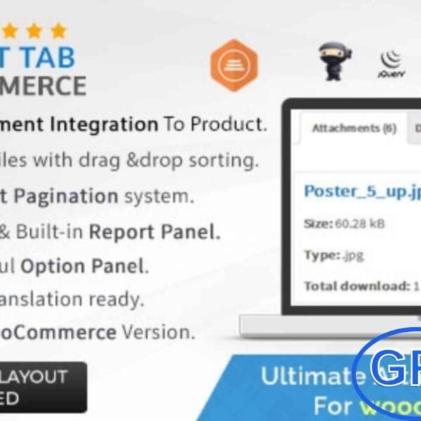 Attachment Tab for WooCommerce – Add Product File Attachments Easily Attachment Tab for WooCommerce is a powerful plugin that lets you attach unlimited files directly to your product description pages. It automatically creates a dedicated tab where customers can access all related product documents, manuals, guides, or media files with ease.