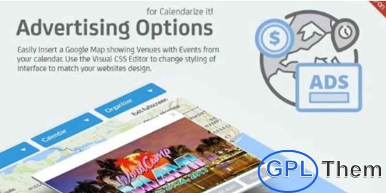 Advertising Options for Calendarize it! – WordPress Plugin The Advertising Options Add-On for Calendarize it! lets you display banner ads within the Events Map View (Google Maps). Ads are triggered when visitors select the taxonomy filter assigned to each banner, ensuring targeted and relevant ad placement.