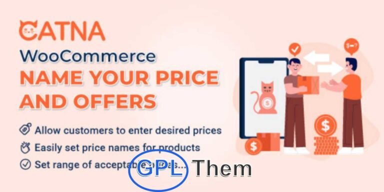 Catna – WooCommerce Name Your Price and Offers Catna – WooCommerce Name Your Price and Offers empowers your online store by giving customers the flexibility to suggest their own price for products. This powerful plugin adds a customizable price input field on product pages, allowing shoppers to enter the amount they are willing to pay.