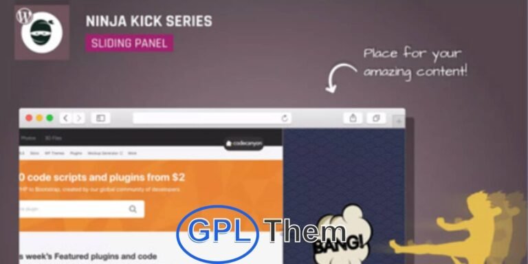 Ninja Kick – Sliding Panel for WordPress Ninja Kick: Sliding Panel is a powerful premium WordPress plugin that adds a hidden off-canvas sidebar with smooth sliding or push animations. This plugin allows you to showcase extra content in a modern way, giving users quick access without cluttering your main layout.